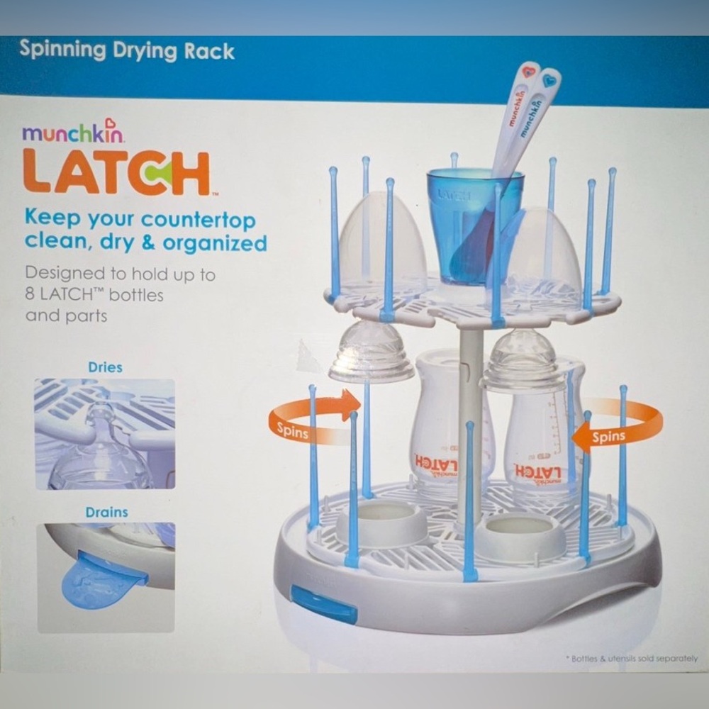 Munchkin LATCH Blue and White Drying Rack